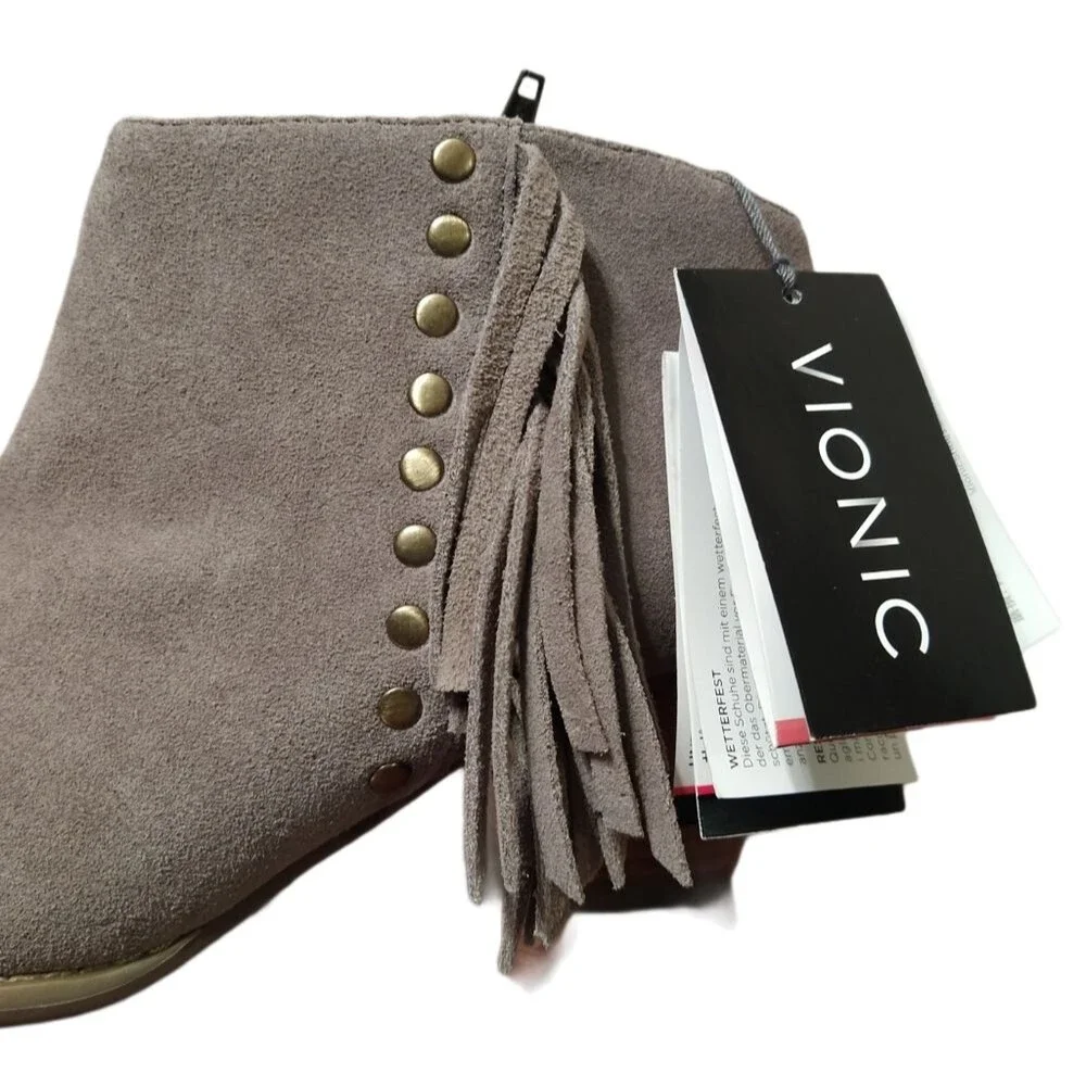 NWT Vionic Comfort Suede Faros Ankle Boots
